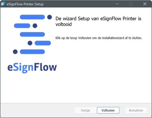 Screenshot eSignFlow installatie stap 8